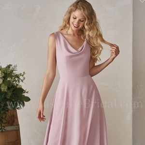 Jasmine Bridal Georgette Mauve bridesmaid dress, 4